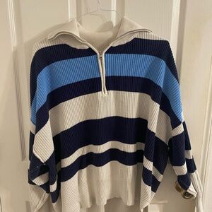 Aerie Striped Navy and Blue Women’s Sweater